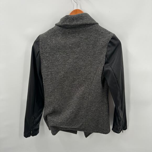 FABLETICS Faux Leather Milano Open Front Moto Jacket with Zipper Sleeve // S - Picture 10 of 12